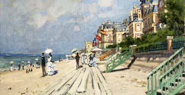 The Beach at Trouville, 1870, by Claude Monet: Impressionists by the Sea at the Royal Academy