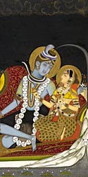 Shiva and Parvati Seated on a Terrace, c1800, British Museum: Masterpieces of Indian Painting