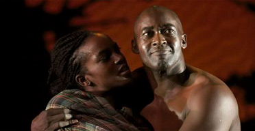 Wunmi Mosaku and Patrick Robinson in Rough Crossings
