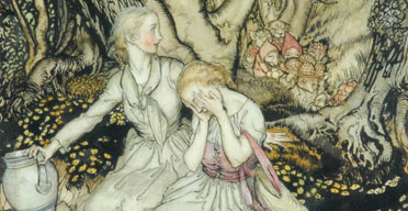 Lizzie, Lizzie, Have You Tasted for My Sake the Forbidden Fruit, 1933, by Arthur Rackham, Dulwich Picture Gallery