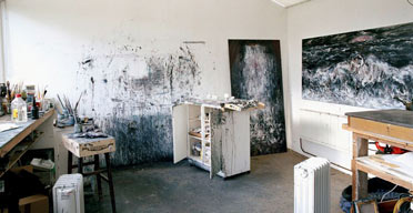 Maggi Hambling's studio