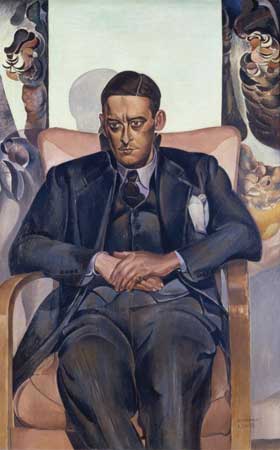 T S Eliot by Percy Wyndham Lewis, 1938