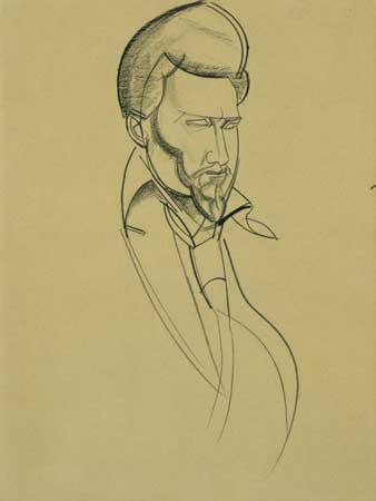 Sketch of Ezra Pound, 1920