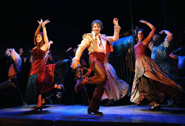 The cast of Zorro the musical, dancing