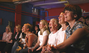 Audience laughing at comedy, Edinburgh festival