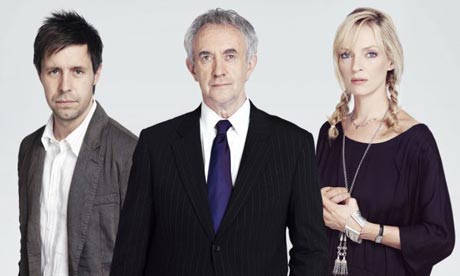 Paddy Considine, Jonathan Pryce, and Uma Thurman, in 'My Zinc Bed'