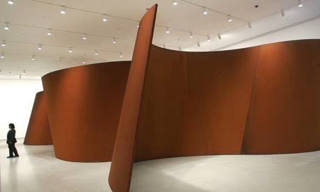 Richard Serra sculpture at the at the Museum of Modern Art in New York