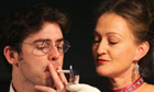 Paul Ready and Liz Kettle in The Waves, National Theatre, London