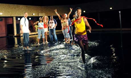 The cast of In the Red Brown Water at the Young Vic