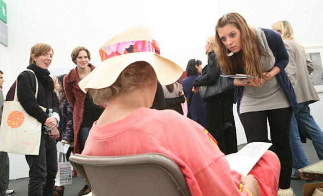 Visitors at Frieze art fair 2008