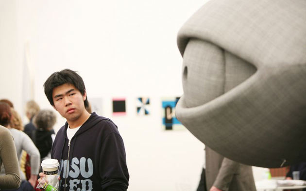 Visitors at Frieze art fair 2008