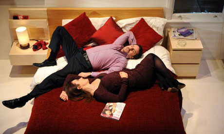 Con O'Neill and Amanda Drew in Faces in the Crowd at the Royal Court