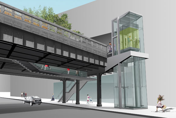 The design for the rebuilt High Line overhead park in New York. Here 