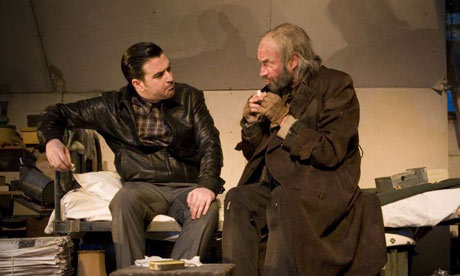 Eugene O'Hare and Tam Dean Burn in The Caretaker, Citizens, Glasgow.