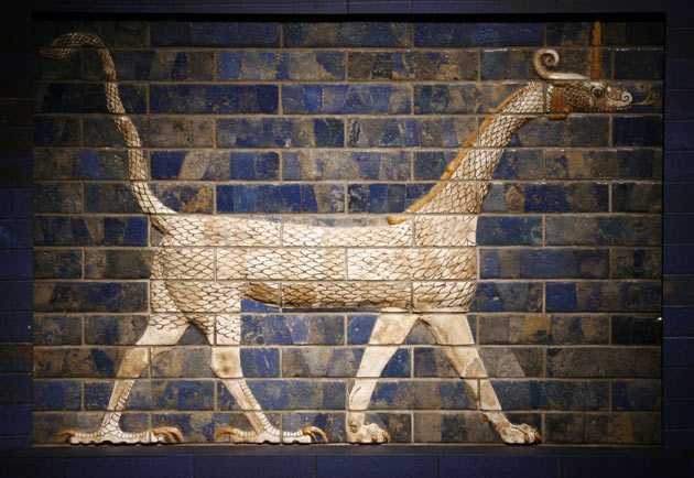 Dragon Relief; 6th century BC glazed brick panel