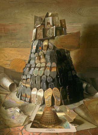 Tower of Babel/Der Turm Babel; 2001, Oil on canvas. Artist: Michael Lassel