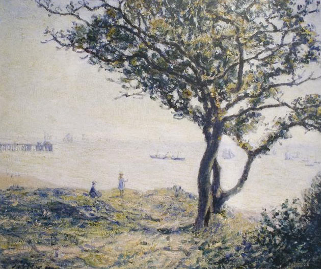 Catalogue image of Alfred Sisley's The Cardiff Shipping Lane, 1897