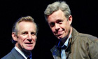 Nicholas Farrell as Tony Blair and Alex Jennings as George Bush in Stuff Happens, Olivier theatre, 2004