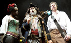 Sharlene Whyte, Keith Allen and John Lightbody in Treasure Island, Theatre Royal Haymarket