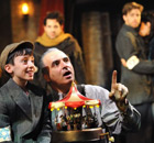Nathan Attard (Leon) and Peter Polycarpou (Daniel) in Imagine This, New London Theatre