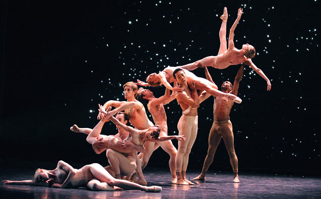 A scene from Morphoses, presented by the Wheeldon company at Sadler's Wells