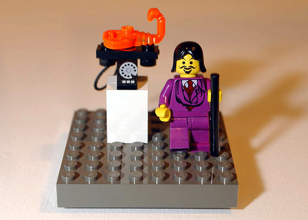 A Lego model of Salvador Dali