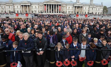 Armistice Day events. Two minutes' silence