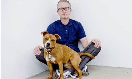 Artist Michael Landy and his dog May