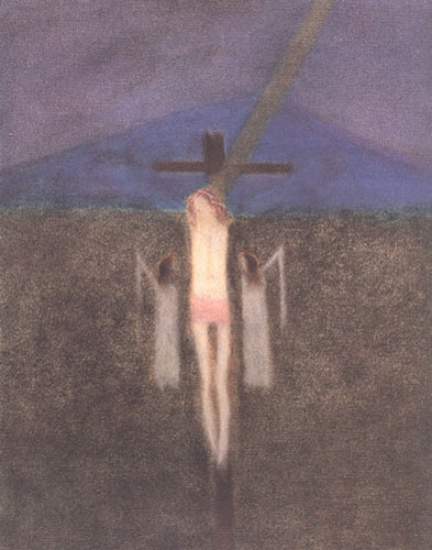 Craigie Aitchison: Crucifixion 1964 by Craigie Aitchison