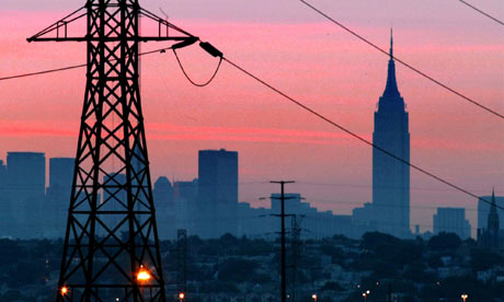 New York skyline at dawn