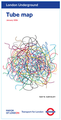 Tube map art: David Shrigley's tube map design (Nov 2005)