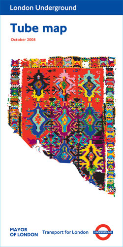 Tube map art: Pae White: fragment of a Magic Carpet, circa 1213