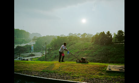 Pittsburgh (Man cutting grass), 2004 by Paul Graham from a shimmer of possibility