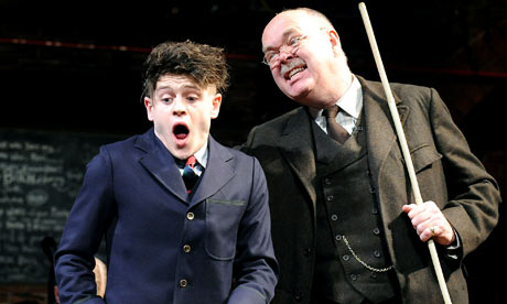 Iwan Rheon as Moritz and Richard Cordery as The Adult Men in Spring Awakening
