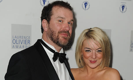 Douglas Hodge poses with his best actor in a musical Olivier award