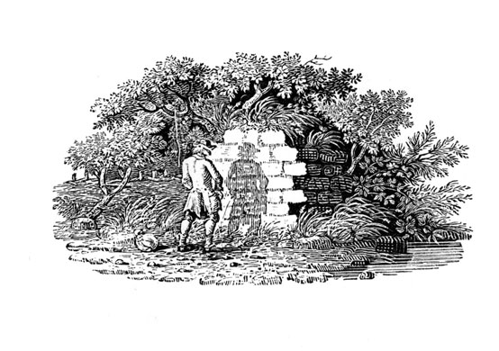 Thomas Bewick: Man pissing against a wall, Thomas Bewick
