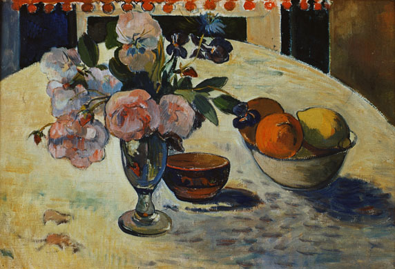 Week in art: Flowers and a Bowl of Fruit on a Table by Paul Gauguin