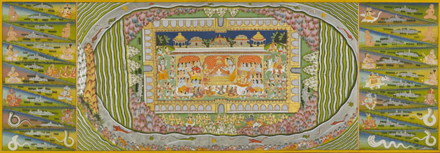 India at British Museum: The Mandala of Shiva. From the Shiva Rahasya, Jodhpur, 1827