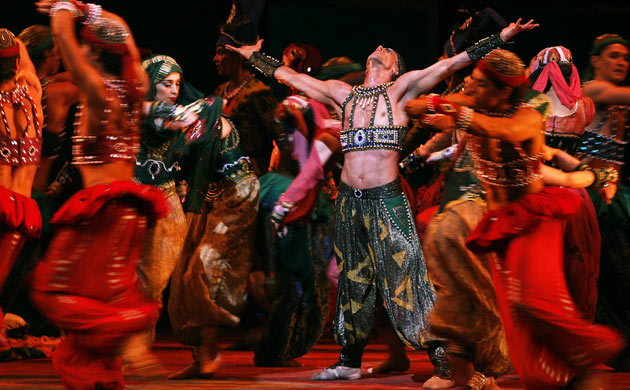 Dancers of the English National Ballet rehearse Scheherazade