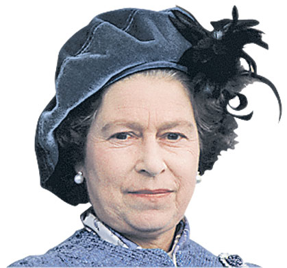 Queen hats: The Queen wearing a hat in the 1980s