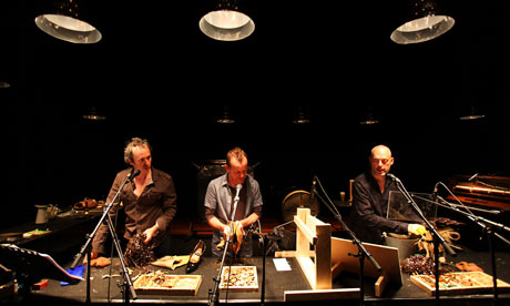 Stephen Dillane, Andrew West and Mark Padmore rehearse One Evening