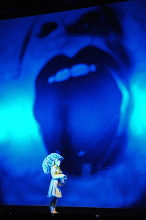 Rebecca Bottone as Marie, the Maid in Prima Donna at the Palace theatre in Manchester