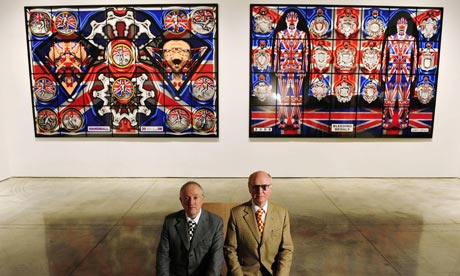 Gilbert and George strike a pos...