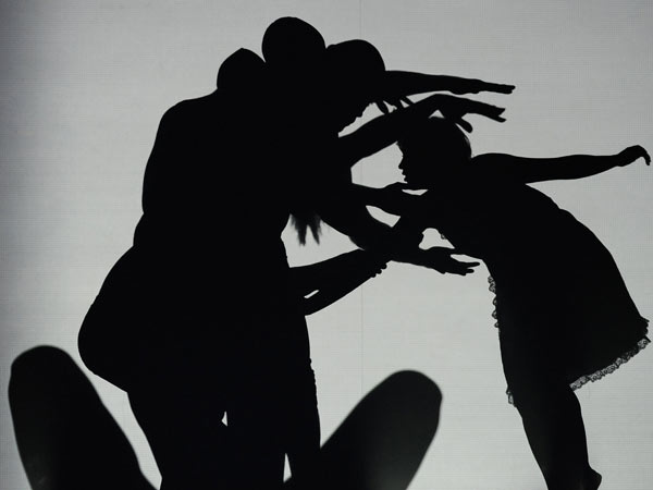 A dancer with the group Pilobolus  performs a scene from Dog-Id