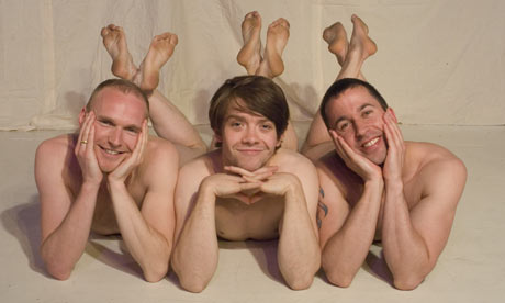 David Lucas Steven Butler and Nathan Taylor in Naked Boys Singing