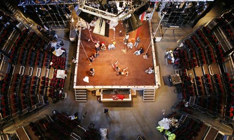 Dress rehearsals for A Midsummer Night's Dream at the Roundhouse in 2007