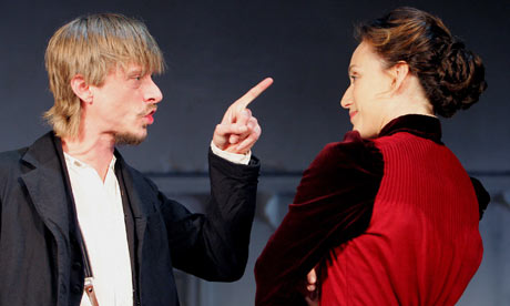 Mackenzie Crook and Kristin Scott Thomas in The Seagull at the Royal Court