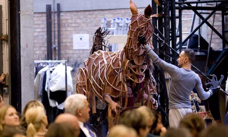 A war-horse puppet at the press launch of London's 2012 Cultural Olympiad