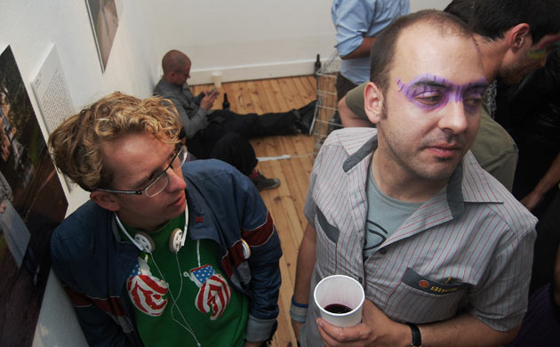 Andy Field (left) at Forest Fringe at the Edinburgh festival