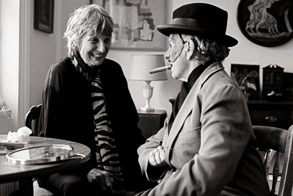 Public faces: Playwright Jocelyn Herbert and Peggy Ashcroft in Peggy's flat, 1988